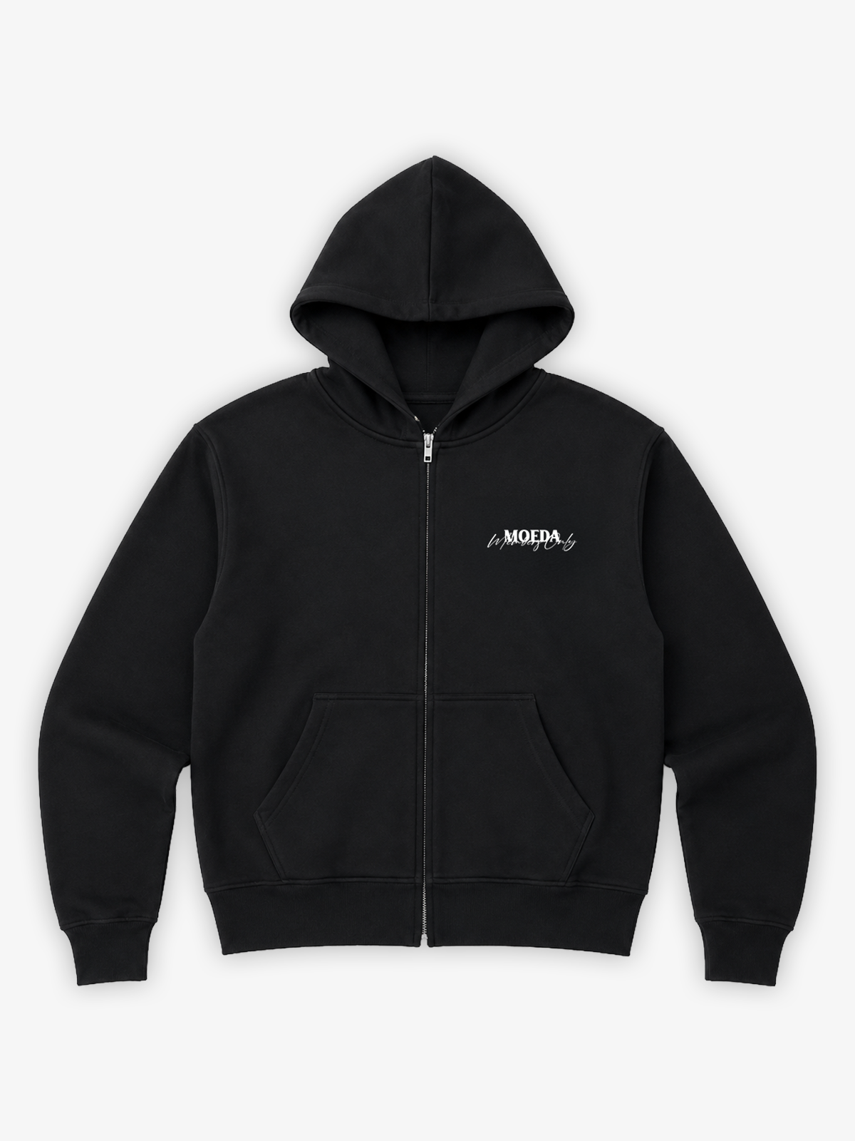 Black Essentials Members Only Hoodie