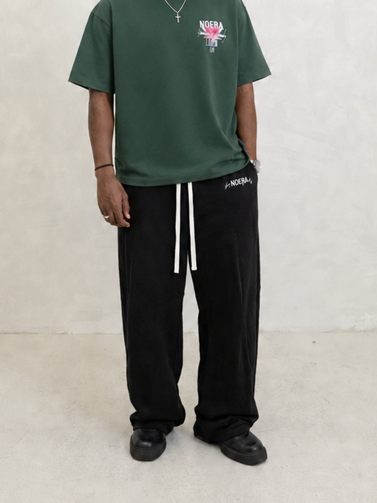 Black Essentials Members Only Joggers