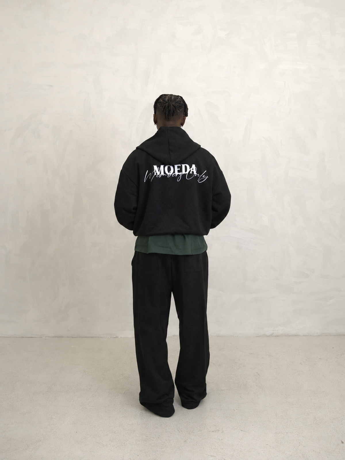 Black Essentials Members Only Joggers